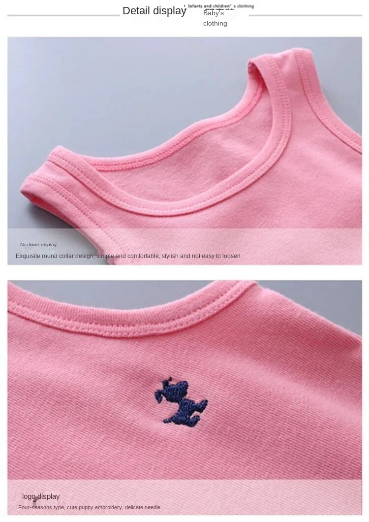 Camisetas de moda para niños y niñas, camiseta gráfica de Color caramelo para bebés, camisetas sin mangas, ropa de verano para niños