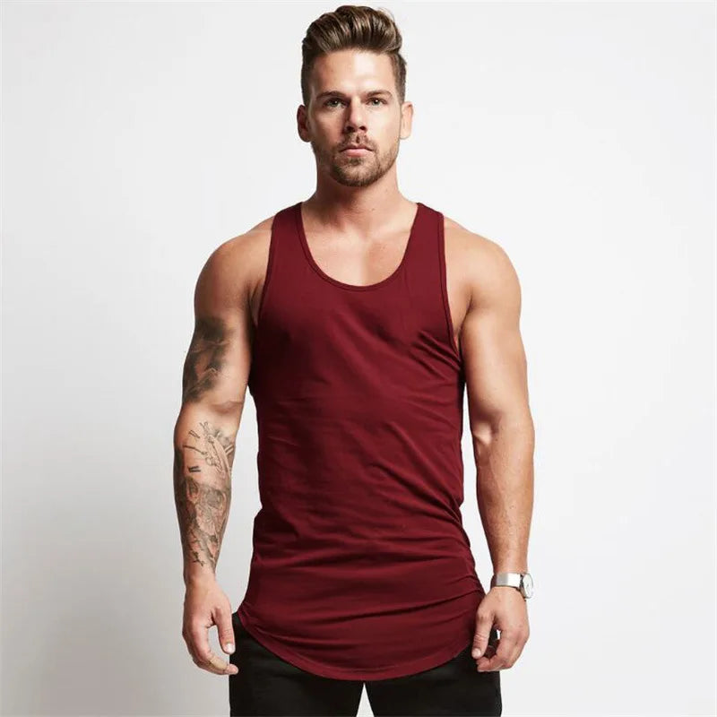Quality Cotton Sportswear Fitness Undershirts Blank Tank Top With Logo Low MOQ Men Sleeveless Summer Vest Sports Tank Tops