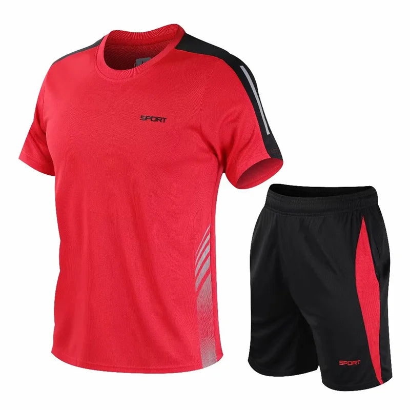 Conjuntos de ropa de correr para adultos, Jersey de fútbol, uniformes de entrenamiento deportivo de manga corta, camisetas de fútbol, chándal para hombre