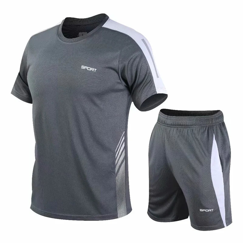 Conjuntos de ropa de correr para adultos, Jersey de fútbol, uniformes de entrenamiento deportivo de manga corta, camisetas de fútbol, chándal para hombre