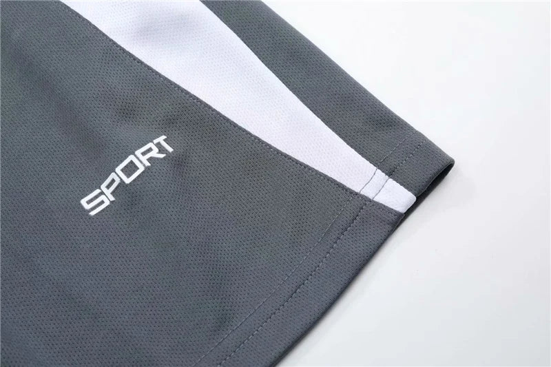 Conjuntos de ropa de correr para adultos, Jersey de fútbol, uniformes de entrenamiento deportivo de manga corta, camisetas de fútbol, chándal para hombre