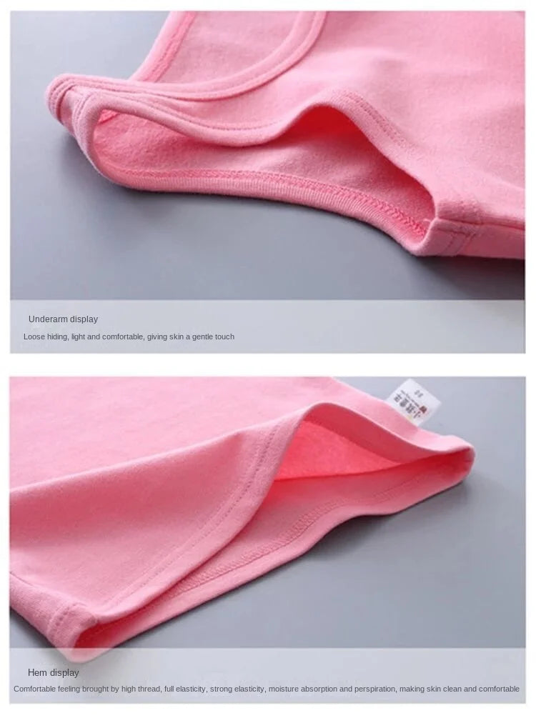 Camisetas de moda para niños y niñas, camiseta gráfica de Color caramelo para bebés, camisetas sin mangas, ropa de verano para niños