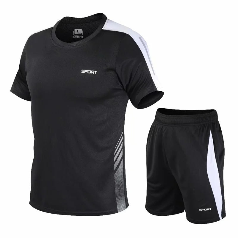 Conjuntos de ropa de correr para adultos, Jersey de fútbol, uniformes de entrenamiento deportivo de manga corta, camisetas de fútbol, chándal para hombre