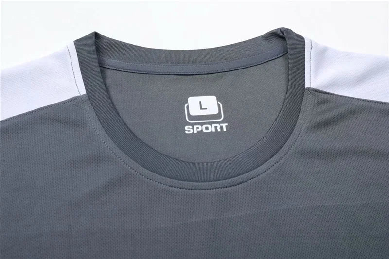 Conjuntos de ropa de correr para adultos, Jersey de fútbol, uniformes de entrenamiento deportivo de manga corta, camisetas de fútbol, chándal para hombre
