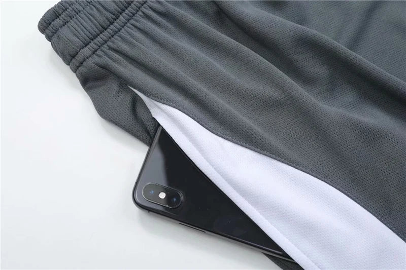 Conjuntos de ropa de correr para adultos, Jersey de fútbol, uniformes de entrenamiento deportivo de manga corta, camisetas de fútbol, chándal para hombre