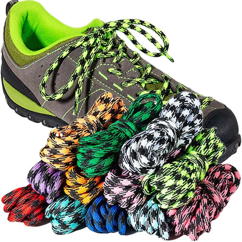 1 par de cordones especiales para deportes al aire libre de 4,5 MM, cordones para zapatos con punta de flor, cordones redondos de poliéster, botas de algodón, accesorios para zapatos