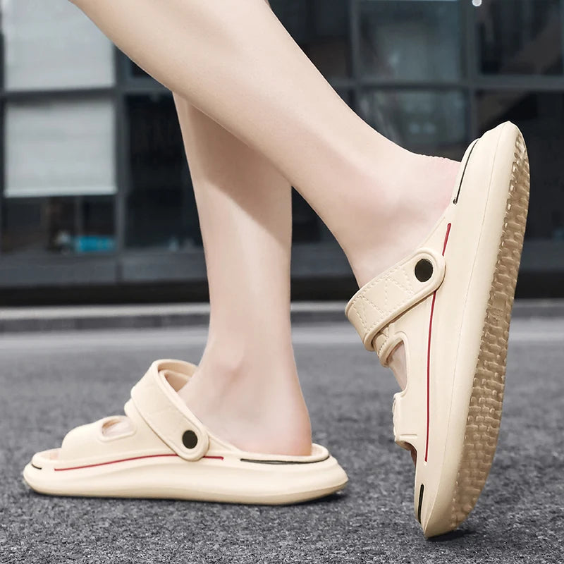 Zapatillas de verano para hombre, sandalias con plataforma de suela blanda EVA, zapatillas Unisex, zapatos de playa informales, chanclas para interior y exterior para mujer