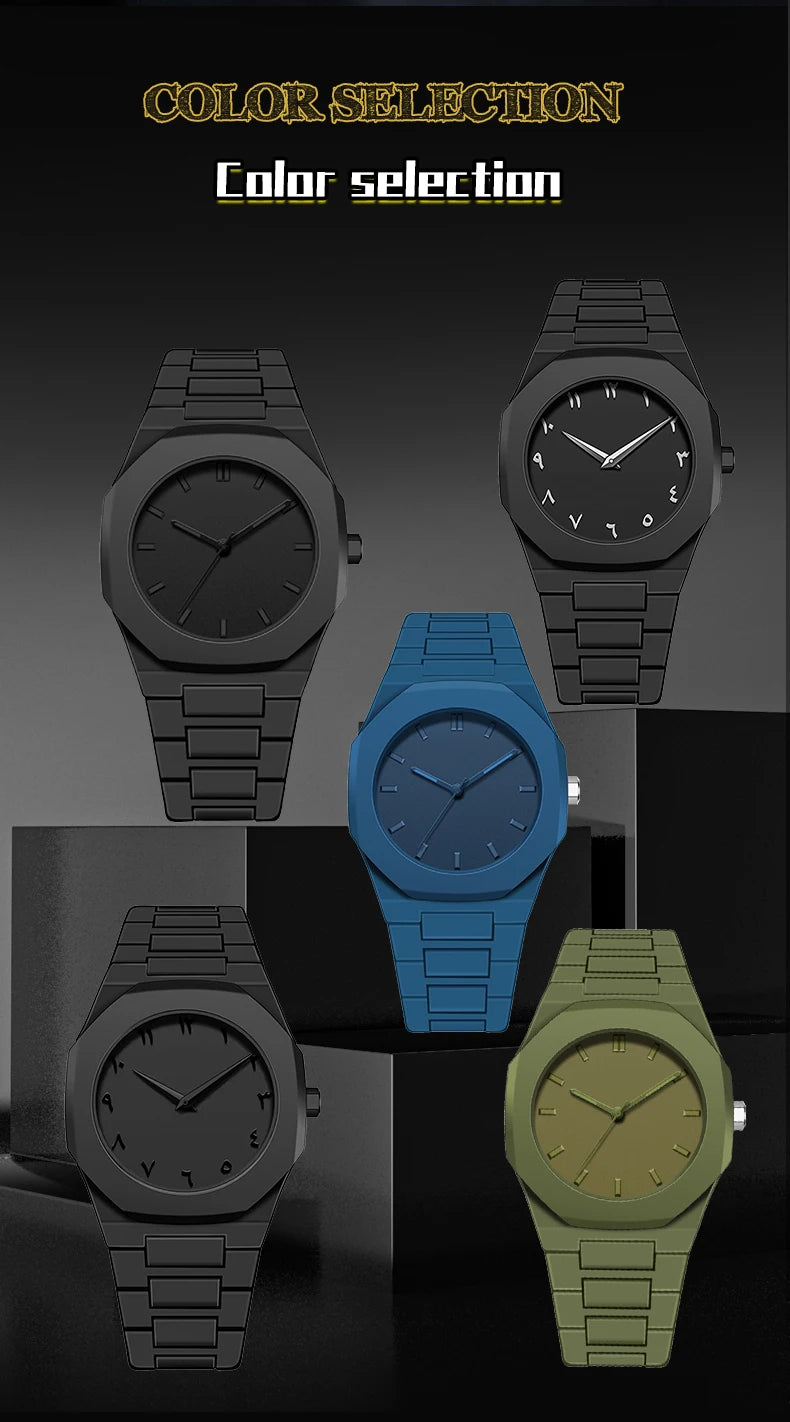 2025 nuevo reloj deportivo y de ocio creativo Simple moderno diseño creativo movimiento de cuarzo resistente al agua relojes energéticos regalo para hombres
