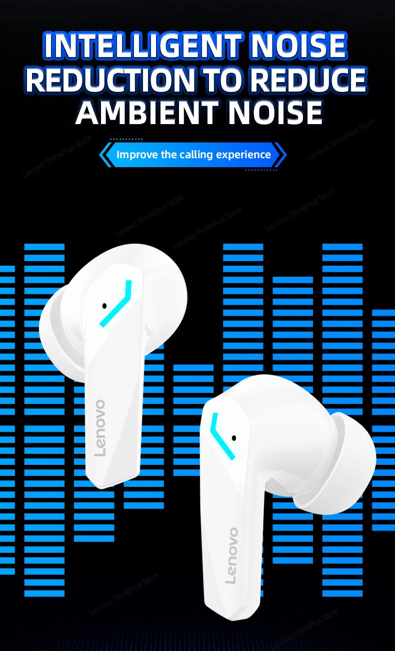 Lenovo GM2 Pro auriculares para juegos Bluetooth 5,3 auriculares deportivos modo Dual HD llamada auriculares con reducción de ruido con micrófono auriculares de música
