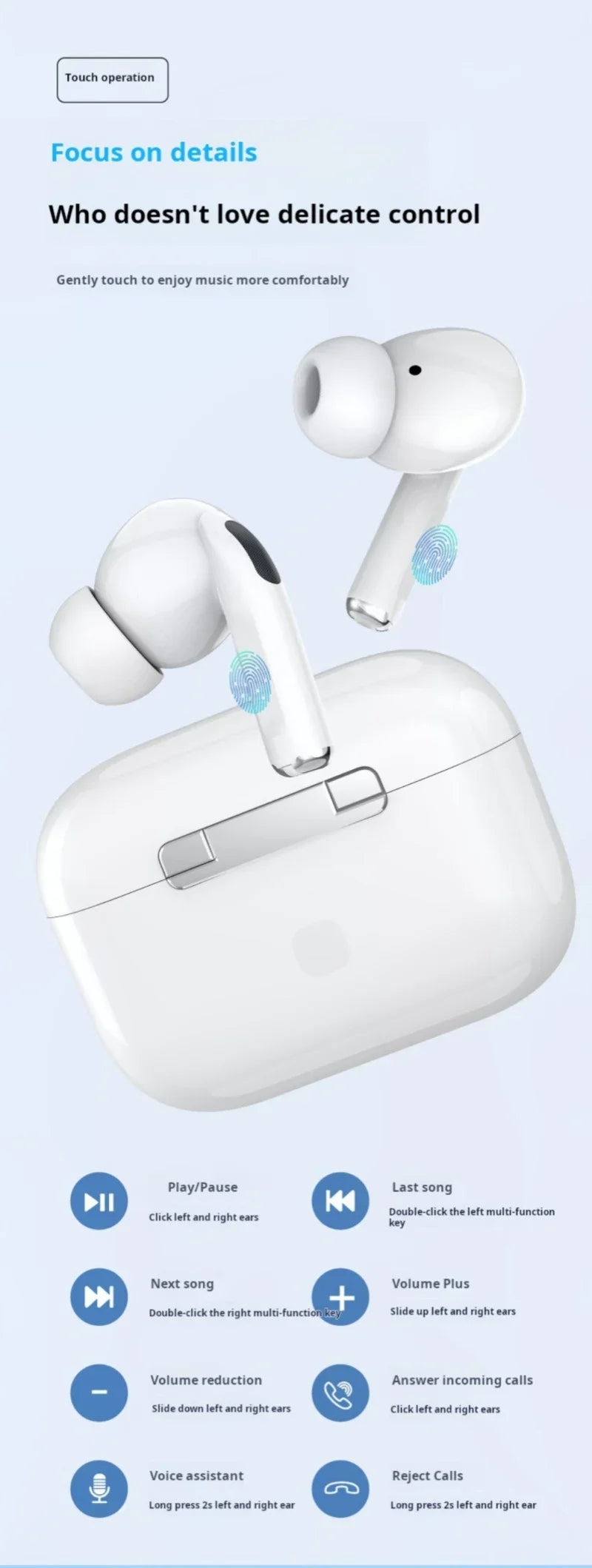 Original Band Air Pro5 auriculares TWS Bluetooth auriculares inalámbricos HiFi micrófono reducción de ruido auriculares deportivos vainas de movimiento