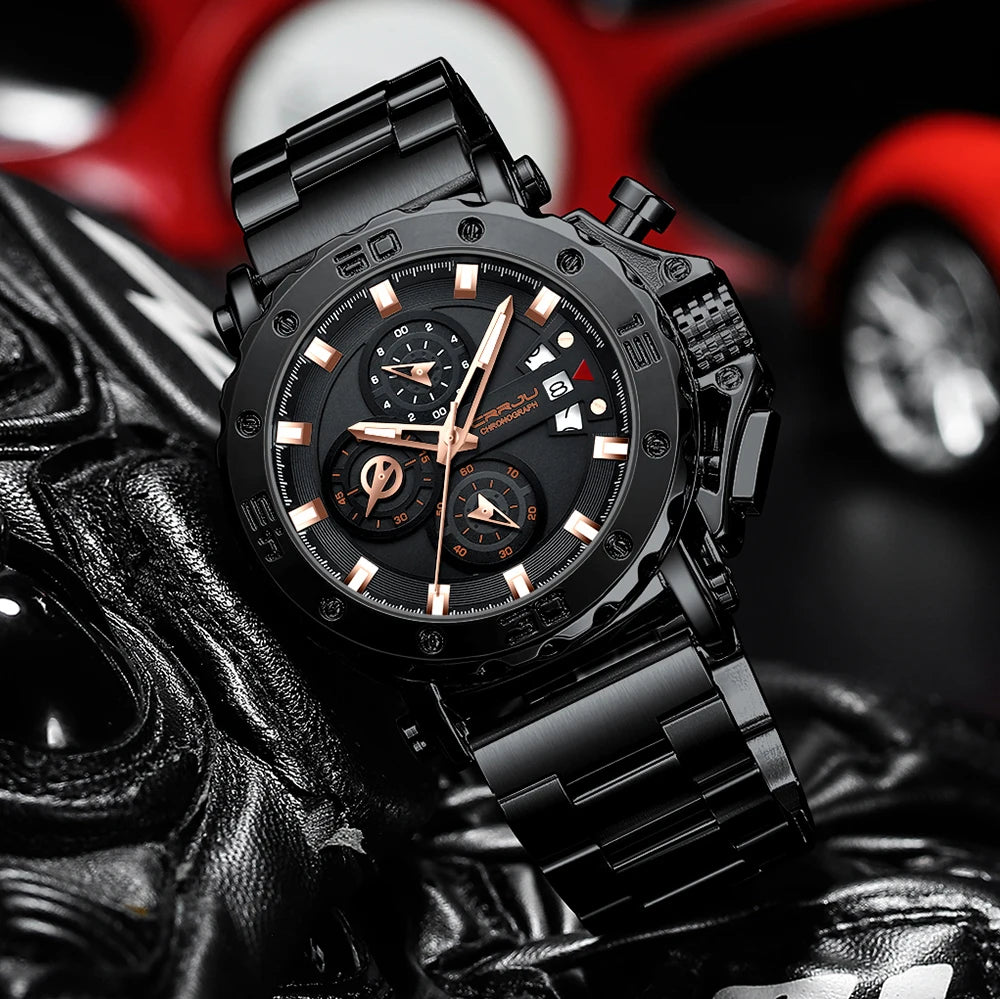 2025 nuevo Reloj deportivo de cuarzo para Hombre, acero inoxidable 316L, zafiro, esfera grande, relojes para Hombre, Reloj resistente al agua 30M, Reloj para Hombre