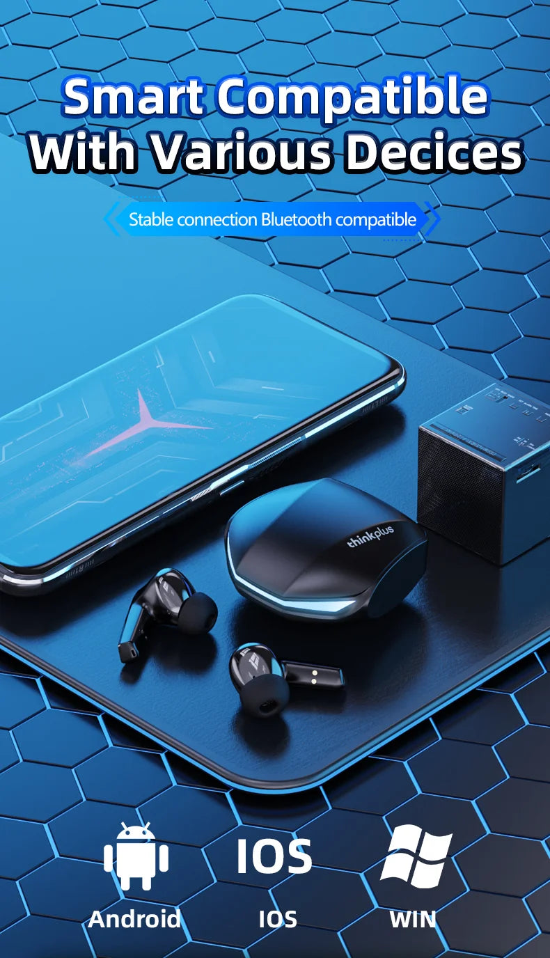 Lenovo GM2 Pro auriculares para juegos Bluetooth 5,3 auriculares deportivos modo Dual HD llamada auriculares con reducción de ruido con micrófono auriculares de música