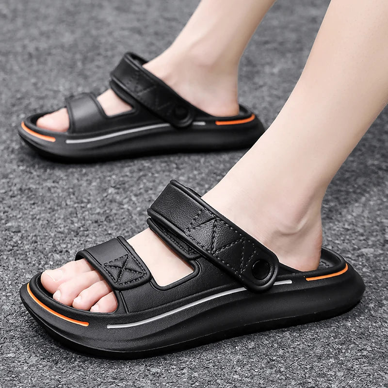 Zapatillas de verano para hombre, sandalias con plataforma de suela blanda EVA, zapatillas Unisex, zapatos de playa informales, chanclas para interior y exterior para mujer