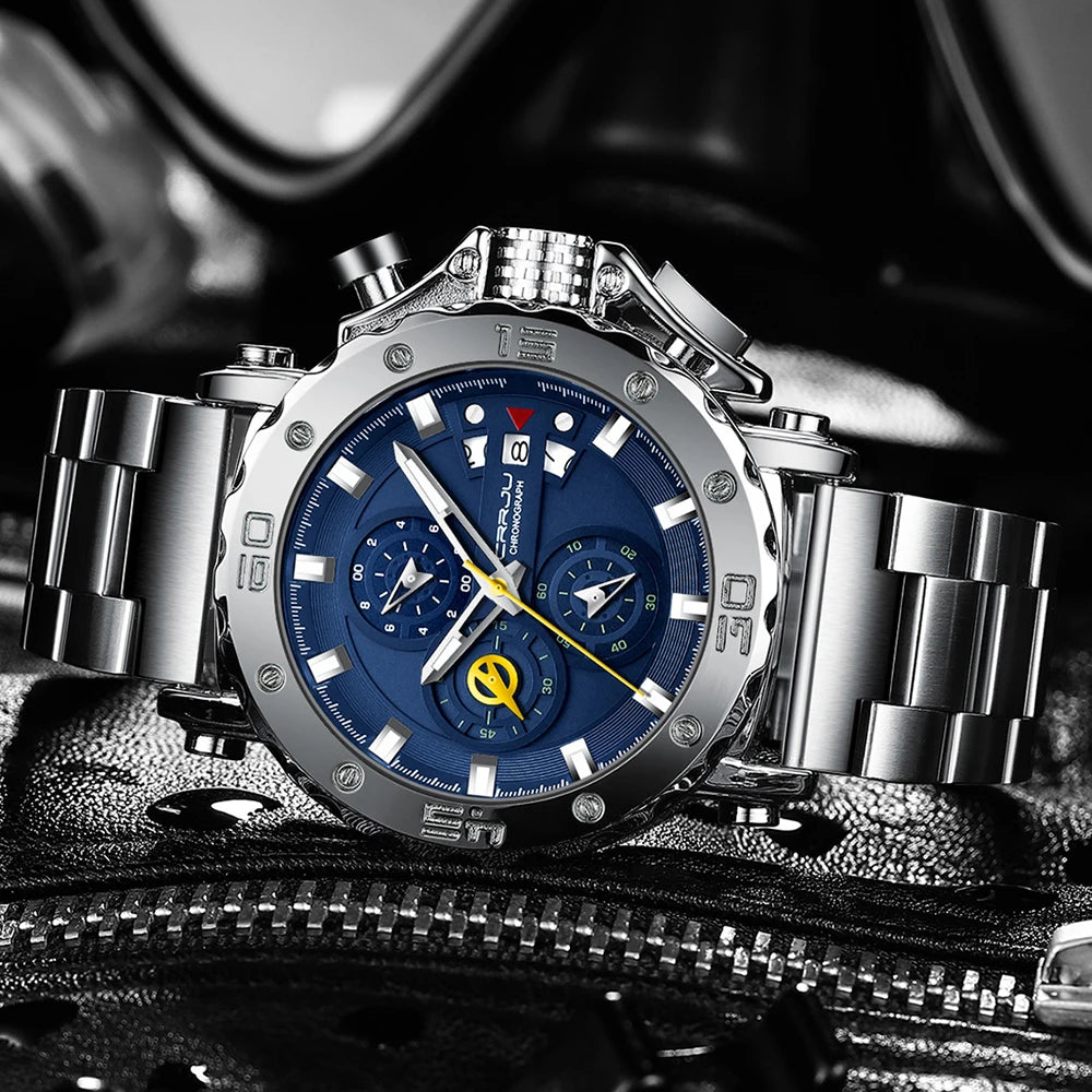 2025 nuevo Reloj deportivo de cuarzo para Hombre, acero inoxidable 316L, zafiro, esfera grande, relojes para Hombre, Reloj resistente al agua 30M, Reloj para Hombre