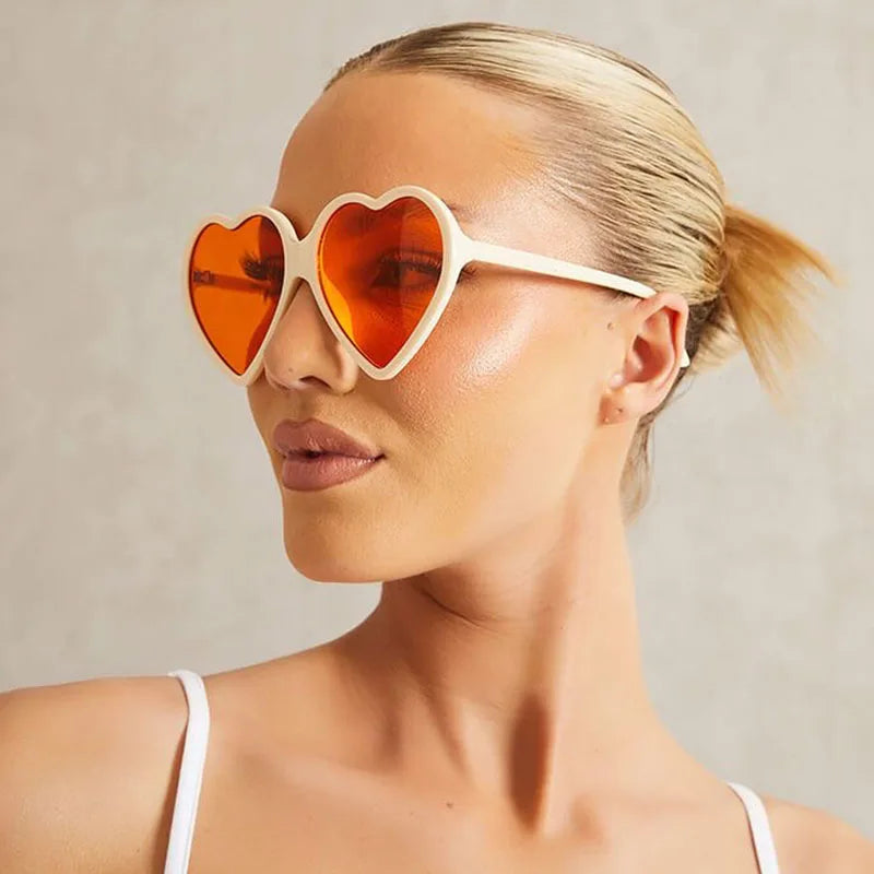 Gafas de sol con gradiente de tendencia de lujo Uv400, gafas de sol con forma de corazón para mujer, productos de tendencia de diseñador de marca, gafas de sol para mujer 2022