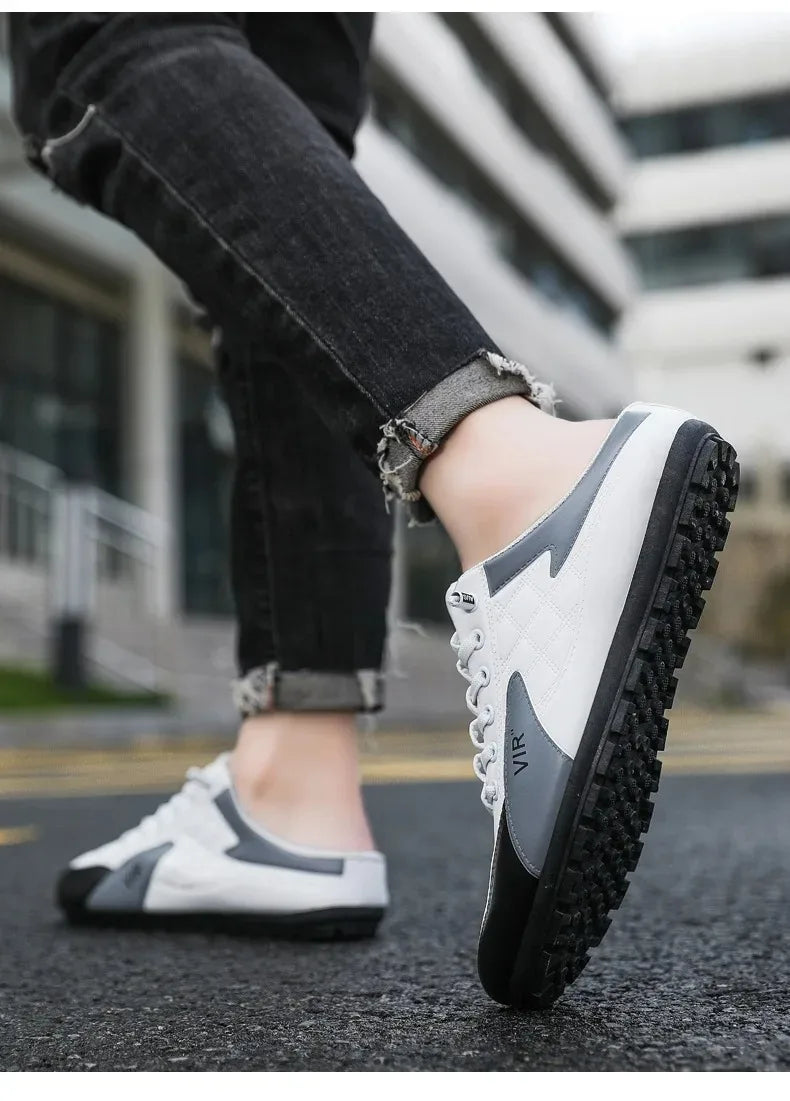 Zapatillas De verano para Hombre, Zapatos informales De fondo plano a la moda para Hombre, Zapatos De soporte De suela blanda, zapatillas De deporte para Hombre