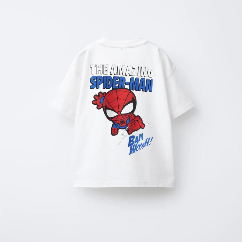 Ropa de verano de diseño moderno para niños, camiseta de dibujos animados, ropa para bebés, camisetas de manga corta, camisetas holgadas de moda para niños de 1 a 6 años