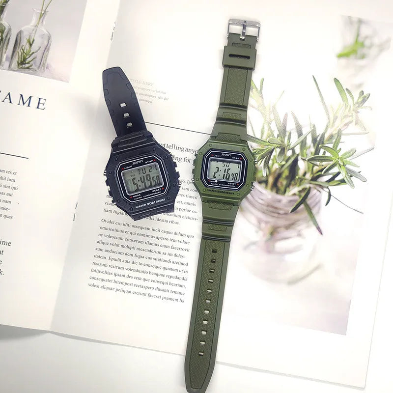 2025 relojes digitales para hombres, reloj de pulsera deportivo resistente al agua, reloj de pulsera LED electrónico dorado para mujeres, reloj informal para hombre