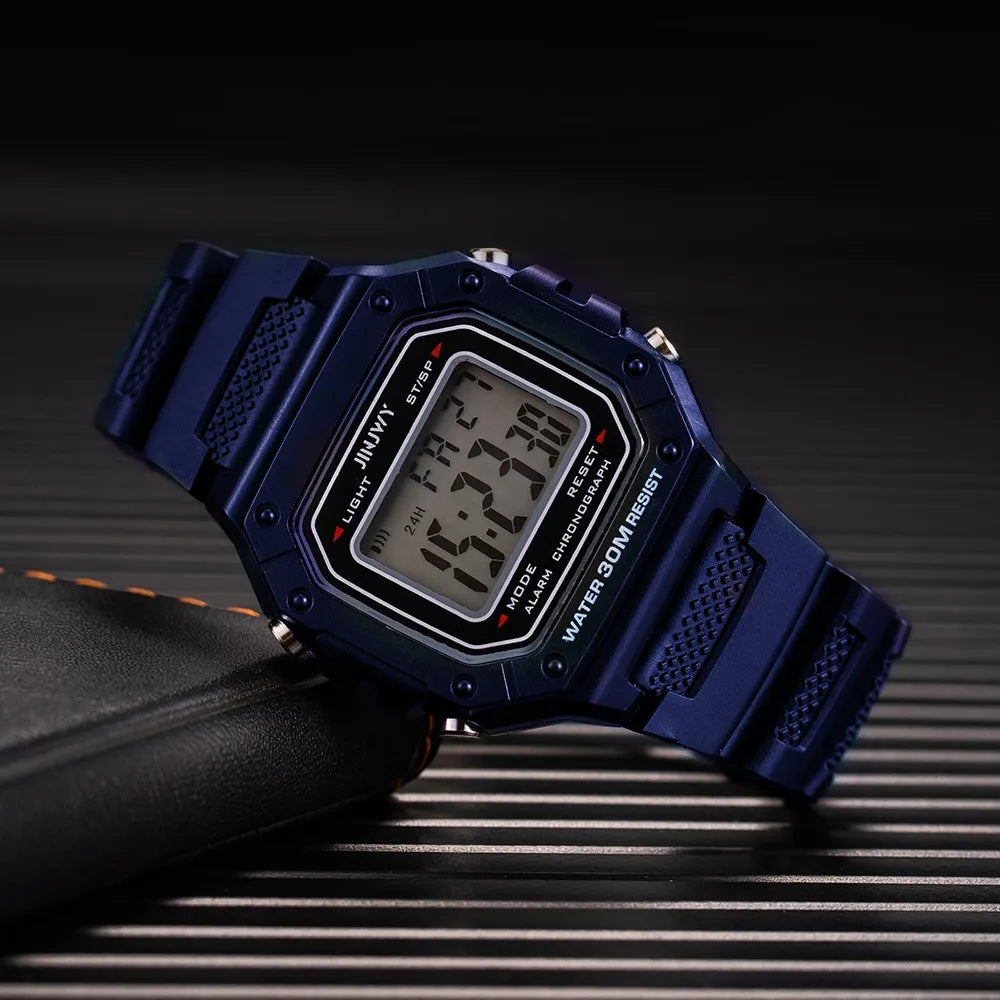 2025 relojes digitales para hombres, reloj de pulsera deportivo resistente al agua, reloj de pulsera LED electrónico dorado para mujeres, reloj informal para hombre