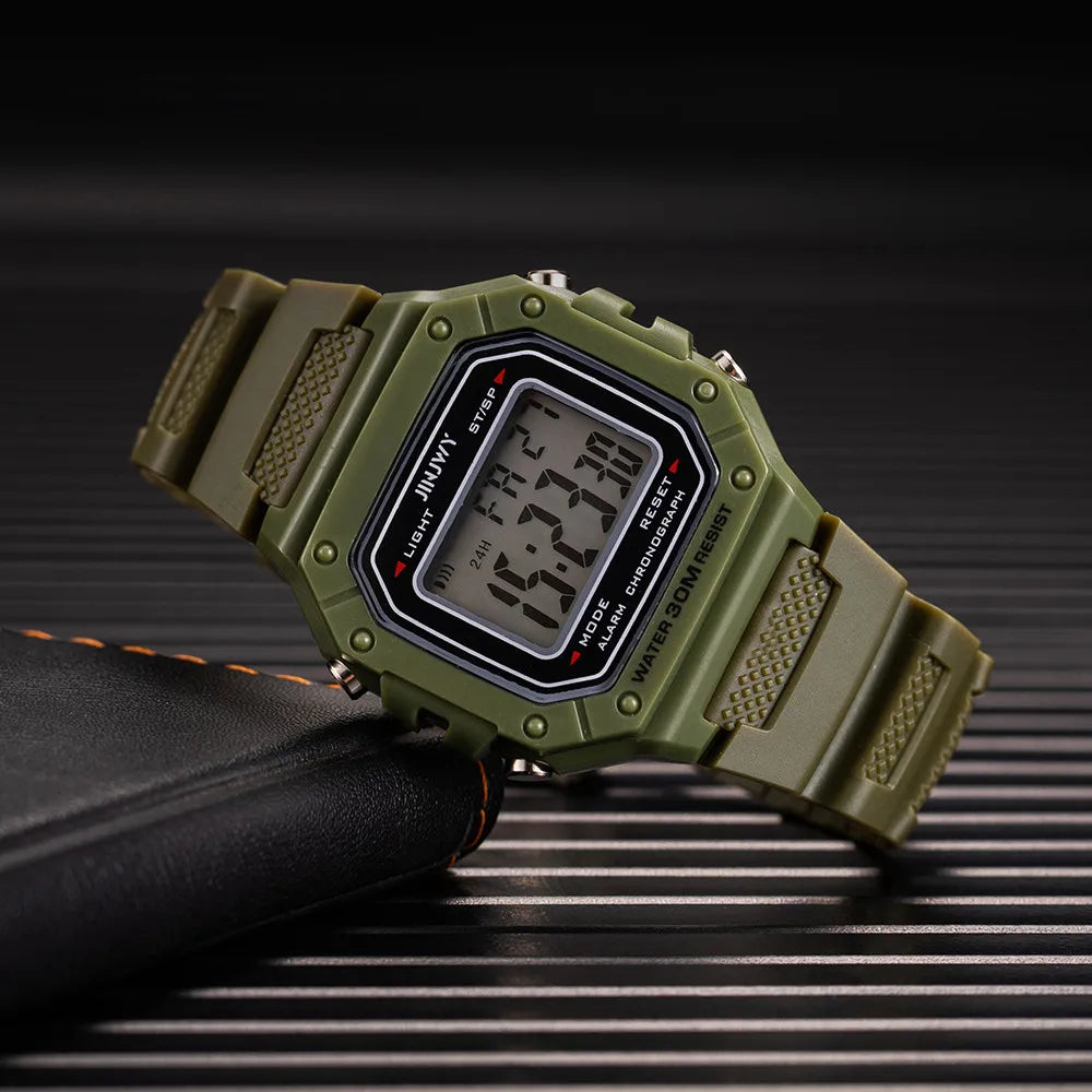 2025 relojes digitales para hombres, reloj de pulsera deportivo resistente al agua, reloj de pulsera LED electrónico dorado para mujeres, reloj informal para hombre