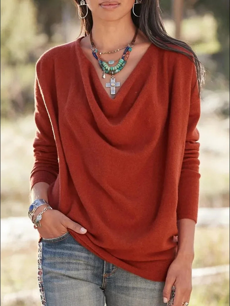 Camiseta elegante de manga larga a la moda para mujer, nueva camiseta, Tops para mujer, Camisetas Mujeres Tendencias 2024, 2024