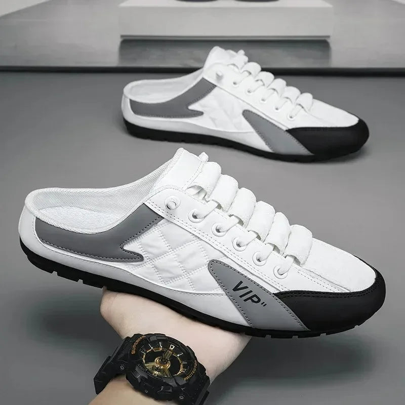 Zapatillas De verano para Hombre, Zapatos informales De fondo plano a la moda para Hombre, Zapatos De soporte De suela blanda, zapatillas De deporte para Hombre