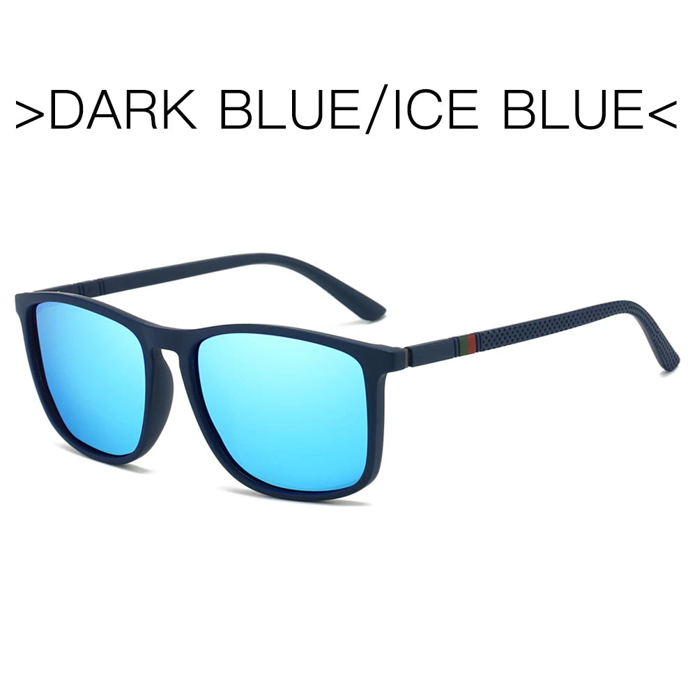 Gafas de sol deportivas para hombre, lentes de sol cuadradas polarizadas, cómodas, ligeras, accesorio con Origina UV400