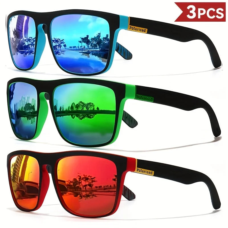 Gafas de sol polarizadas cuadradas Vintage a la moda para hombres y mujeres, gafas de sol de diseñador de marca de lujo para conducir y pescar, gafas para conductor UV400
