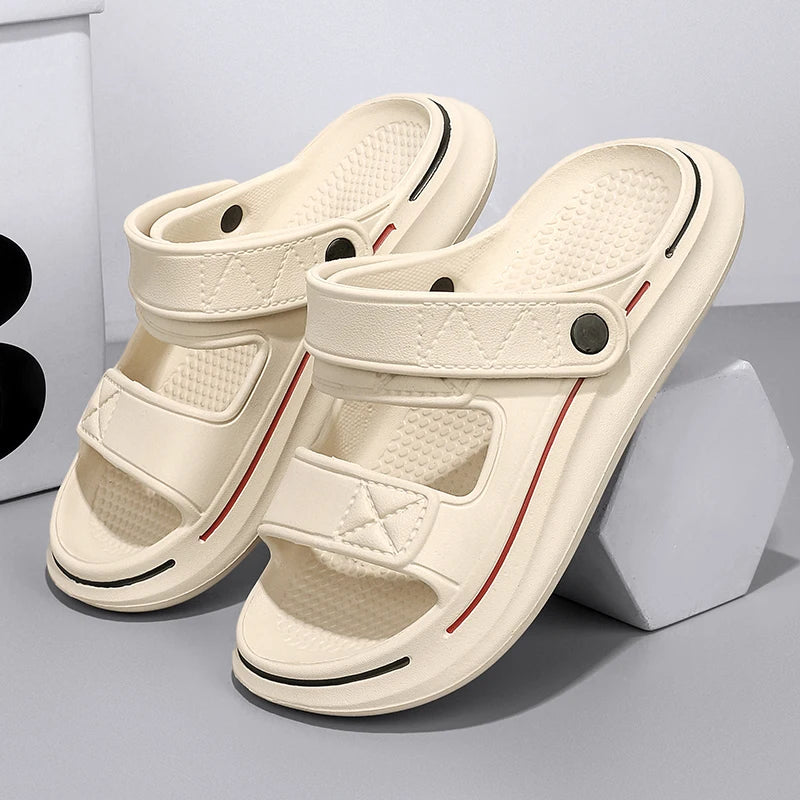 Zapatillas de verano para hombre, sandalias con plataforma de suela blanda EVA, zapatillas Unisex, zapatos de playa informales, chanclas para interior y exterior para mujer