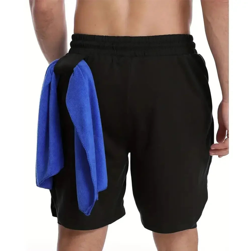 Pantalones cortos deportivos 2 en 1 para hombre, pantalones cortos de secado rápido para entrenamiento, gimnasio, Fitness, trotar, Verano