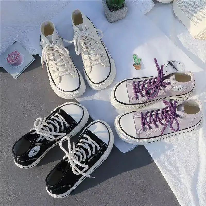 Zapatos De Mujer Tendencia, zapatillas De plataforma para Mujer, cabeza De Mango, Zapatos De lona informales para Mujer, zapatillas transpirables, Zapatos De Skateboard 2025