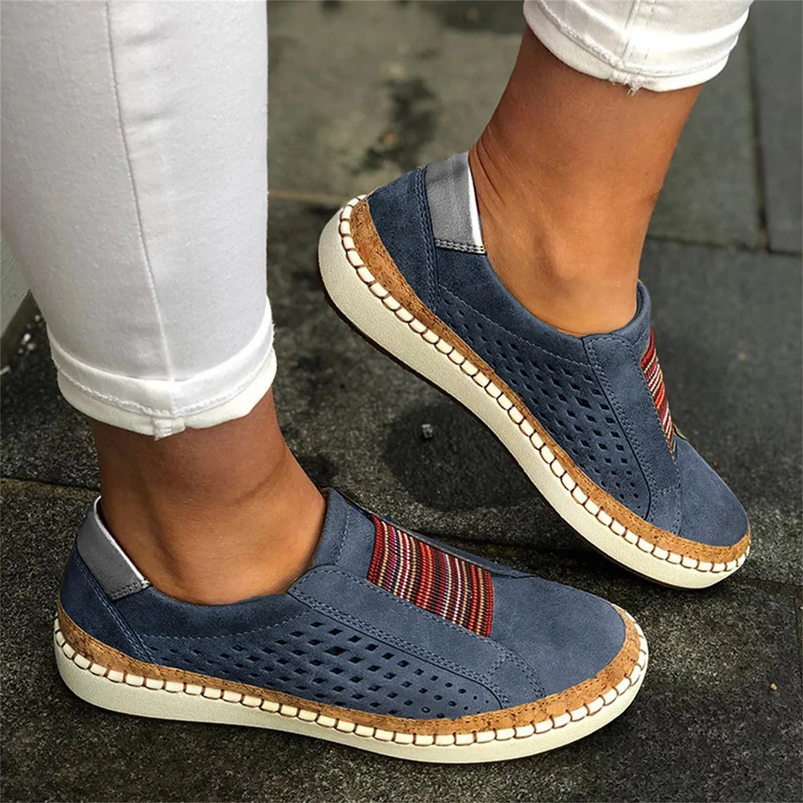 Zapatos de malla con agujeros para Mujer, calzado plano y transpirable, Tendencia 2024, 2024