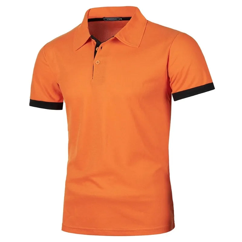 Nueva camisa Polo de manga corta para hombre, ropa de calle de Color sólido, camisetas ligeras con solapa para hombre, camisetas deportivas para correr de verano