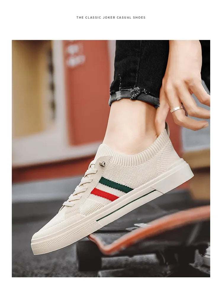 Zapatillas de deporte de moda Para Hombre, mocasines transpirables de malla ligera de lujo Para caminar al aire libre, Zapatos planos Para Hombre, Zapatos informales Para Hombres