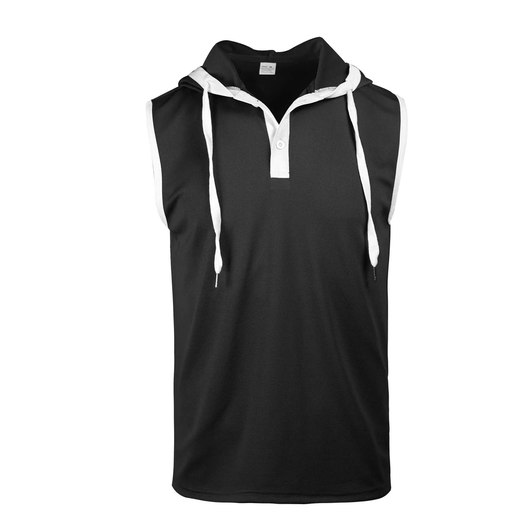 Nuevo Chaleco de verano para hombre, chaleco con capucha pesado, camiseta informal sin mangas a la moda