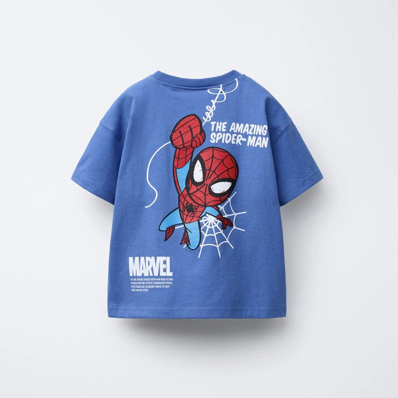 Ropa de verano de diseño moderno para niños, camiseta de dibujos animados, ropa para bebés, camisetas de manga corta, camisetas holgadas de moda para niños de 1 a 6 años