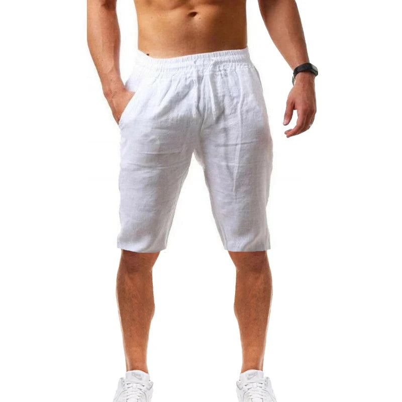 Ttrend New Men's Shorts  Cotton and Linen Beach Jogging  Leisure Sports Short Pants