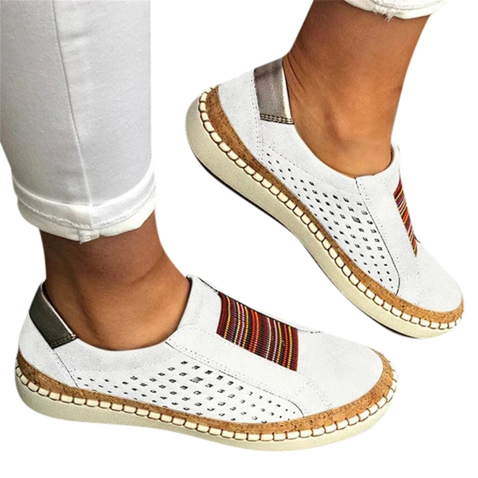 Zapatos de malla con agujeros para Mujer, calzado plano y transpirable, Tendencia 2024, 2024