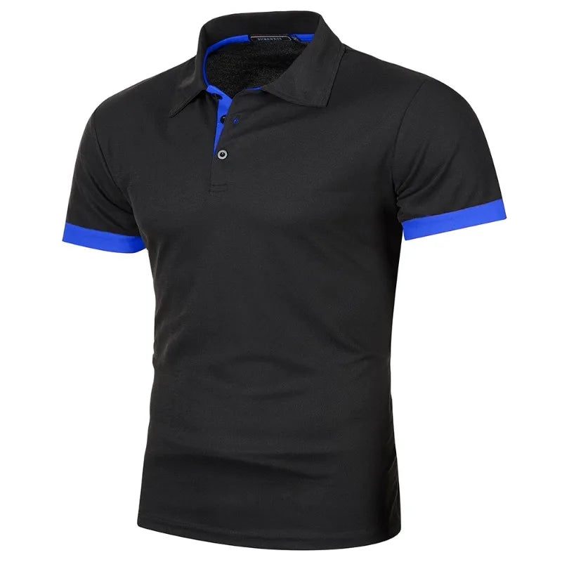 Nueva camisa Polo de manga corta para hombre, ropa de calle de Color sólido, camisetas ligeras con solapa para hombre, camisetas deportivas para correr de verano