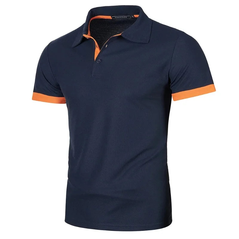 Nueva camisa Polo de manga corta para hombre, ropa de calle de Color sólido, camisetas ligeras con solapa para hombre, camisetas deportivas para correr de verano