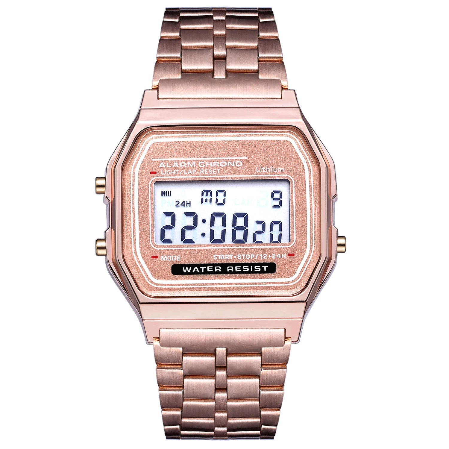 2025 relojes digitales para hombres, reloj de pulsera deportivo resistente al agua, reloj de pulsera LED electrónico dorado para mujeres, reloj informal para hombre