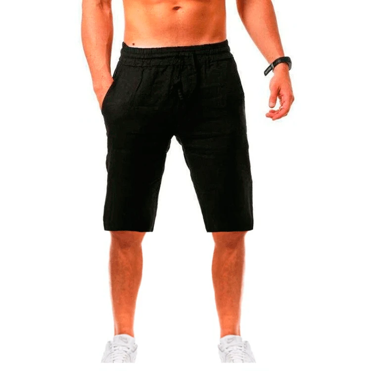 Ttrend New Men's Shorts  Cotton and Linen Beach Jogging  Leisure Sports Short Pants