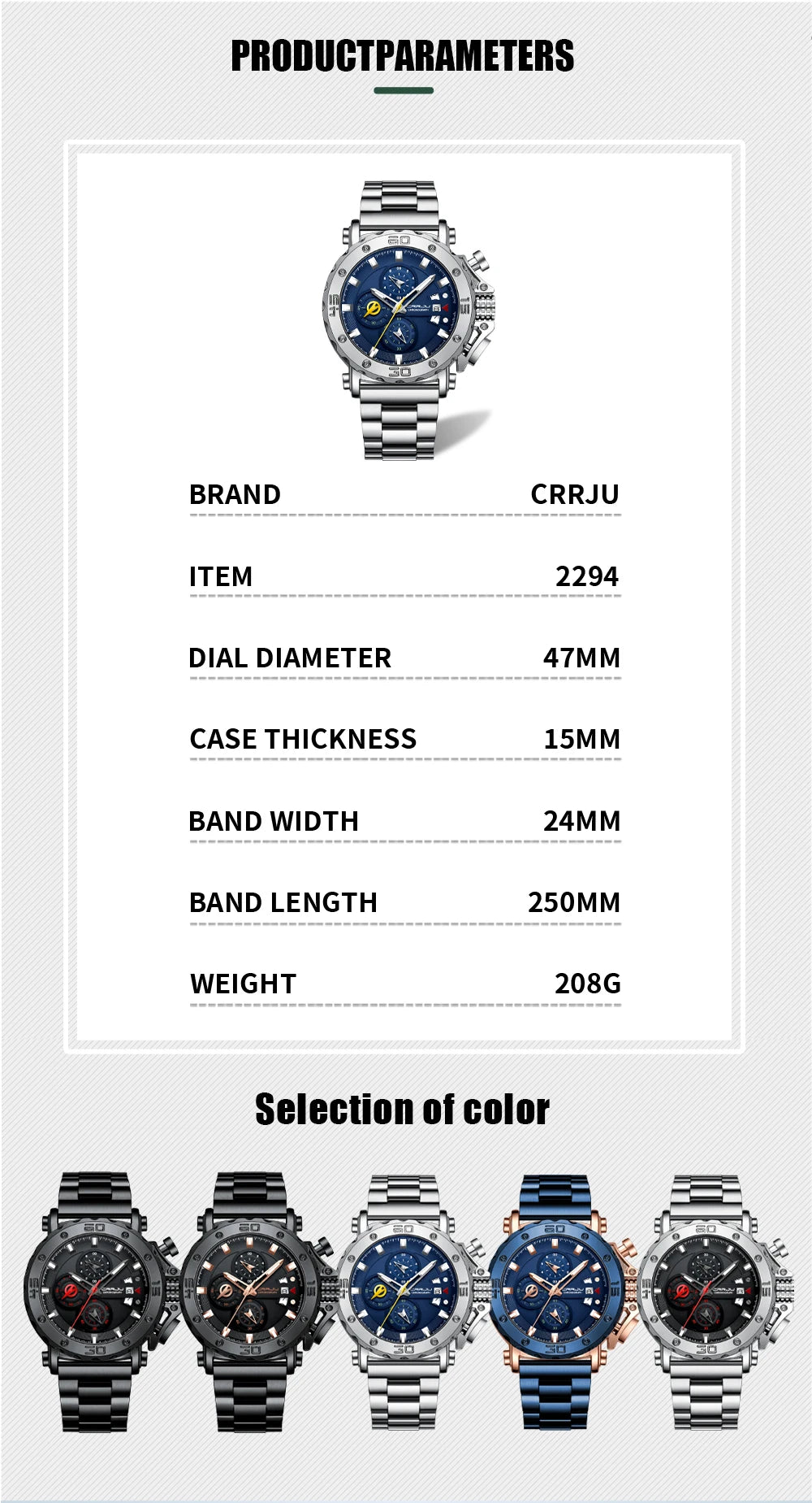 2025 nuevo Reloj deportivo de cuarzo para Hombre, acero inoxidable 316L, zafiro, esfera grande, relojes para Hombre, Reloj resistente al agua 30M, Reloj para Hombre