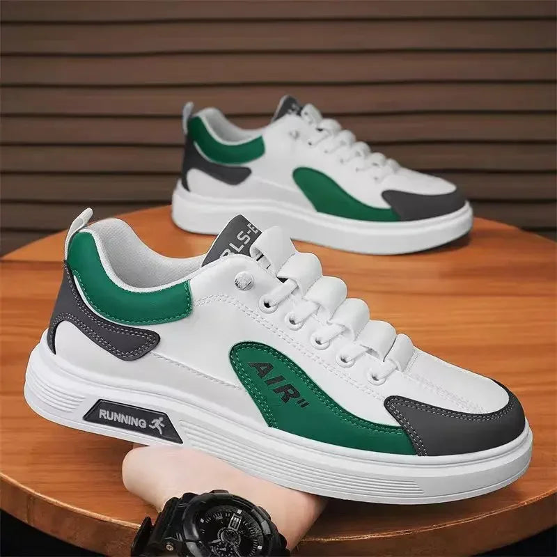 Zapatillas De deporte para Hombre tendencia 2025, nuevos Zapatos De Hombre De cuero a la moda, Zapatos informales De moda para Hombre, Zapatos deportivos para correr, Zapatos De Hombre