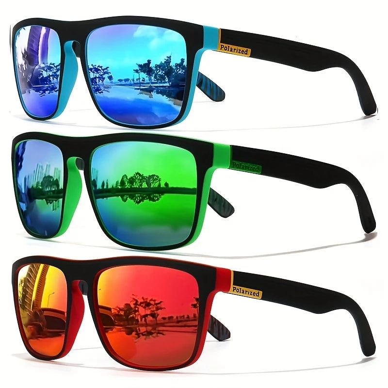 Gafas de sol polarizadas cuadradas Vintage a la moda para hombres y mujeres, gafas de sol de diseñador de marca de lujo para conducir y pescar, gafas para conductor UV400
