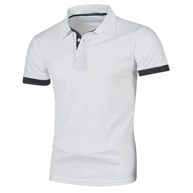 Nueva camisa Polo de manga corta para hombre, ropa de calle de Color sólido, camisetas ligeras con solapa para hombre, camisetas deportivas para correr de verano