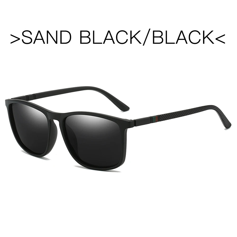 Gafas de sol deportivas para hombre, lentes de sol cuadradas polarizadas, cómodas, ligeras, accesorio con Origina UV400