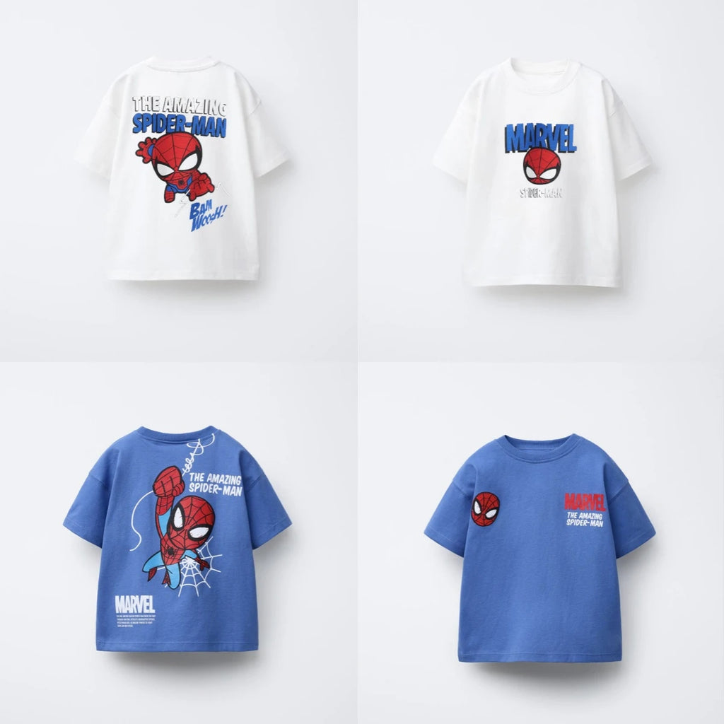 Ropa de verano de diseño moderno para niños, camiseta de dibujos animados, ropa para bebés, camisetas de manga corta, camisetas holgadas de moda para niños de 1 a 6 años