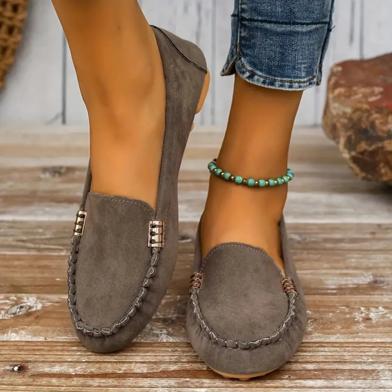 Zapatos informales para Mujer, mocasines planos para primavera y otoño, Zapatos planos De tela vaquera suave antideslizantes a la moda, 2024