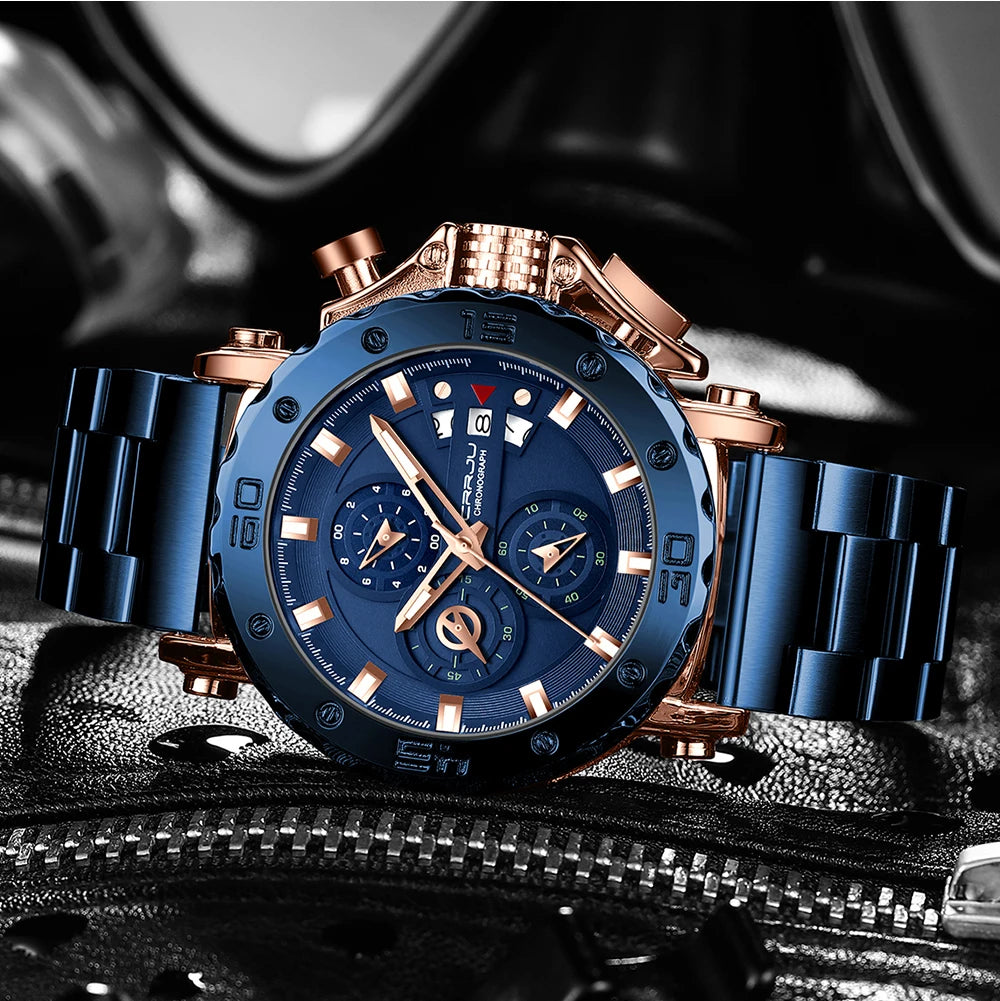 2025 nuevo Reloj deportivo de cuarzo para Hombre, acero inoxidable 316L, zafiro, esfera grande, relojes para Hombre, Reloj resistente al agua 30M, Reloj para Hombre